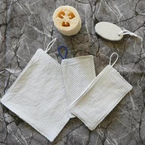 Putzfetzen, Putzlappen, Putztücher 3er Set „chevron grau“