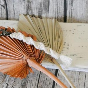 Makramee Schlüsselanhänger „weiß“