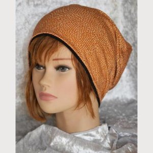 Wendehaube caramell mit Stricherl