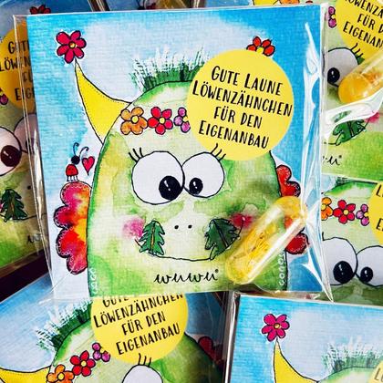 "Gute Laune Löwenzähnchen" GRÜMI inkl. Blühanleitung