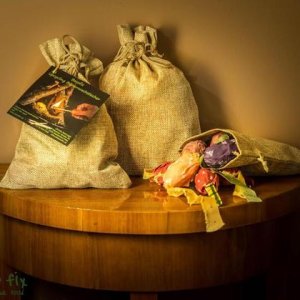 Beeofix Anzündhilfen 20 Stück im Jute- bzw. Stoffbeutel