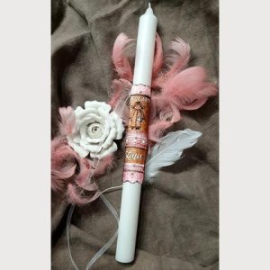 TAUFKERZE/Stabkerze „LINA“ inkl. Aufbewahrungsschachtel