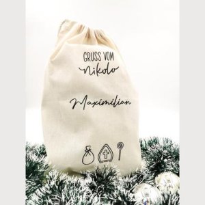 Nikolaussack handgemacht mit Namen personalisierbar