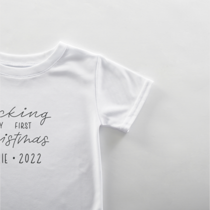 Handgemachter Babybody Weihnachten mit Namen personalisierbar Mädchen Jungen - Image 2