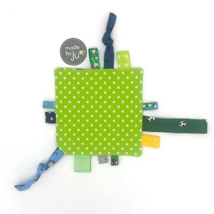 SPIELTUCH (mit KNISTERTEIL und vielen ETIKETTEN) - Traktor dunkelblau - Image 2