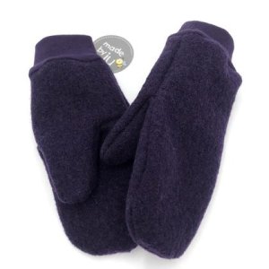 WOOLWALK- FÄUSTLINGE DAMEN gefüttert – AUBERGINE