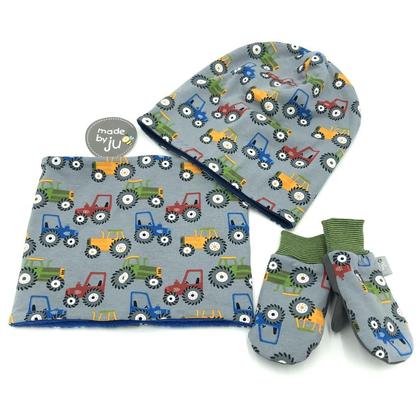 FÄUSTLINGE TRAKTOR grau - Größe wählbar (warm gefüttert) - Image 4