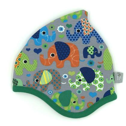 SET WINTER- HAUBE + LOOPSCHAL - ELEFANTEN grau (Größe wählbar) - Image 2