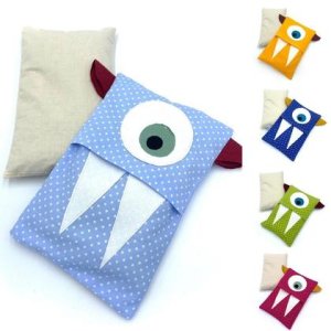 2in1 WÄRME/KÄLTEKISSEN M – MONSTER Punkte (abziehbar, Farbe wählbar)