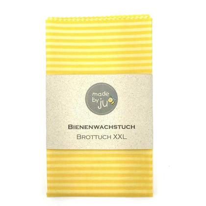 XXL- BROTTUCH (Bienenwachstuch) - STREIFEN gelb