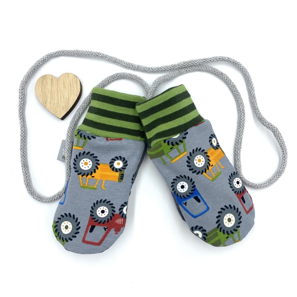 FÄUSTLINGE TRAKTOR grau - Größe wählbar (warm gefüttert) - Image 2