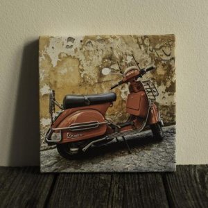 Foto auf Leinwand: „Rote Vespa“