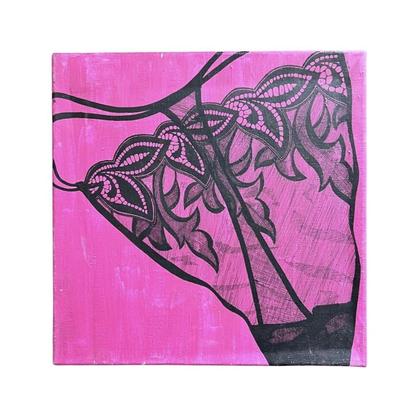 Gemälde - Wandbild "schwarze Spitze" auf Leinwand