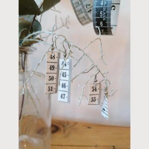 Maßband Schmuck Ohrringe