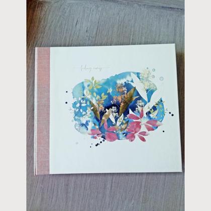 Notizblock im Umschlag "Blumen coral"