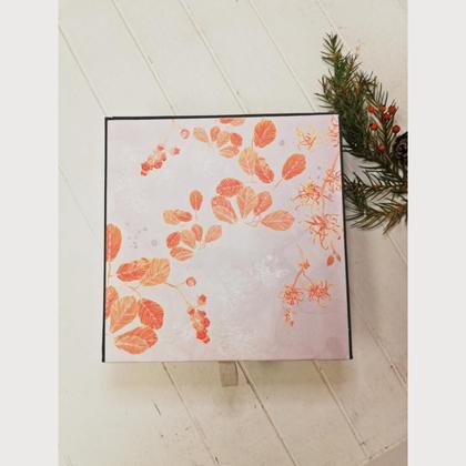 Geschenkschachtel mit Klappdeckel "Blätter"