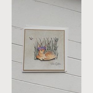 Osterkarte „Reh“