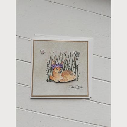 Osterkarte "Reh"
