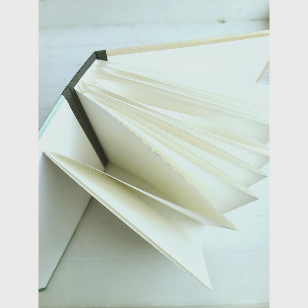 Leporello Album *chrysanthemen rot-blau*, 18x18cm , für 48 Fotos - Image 3