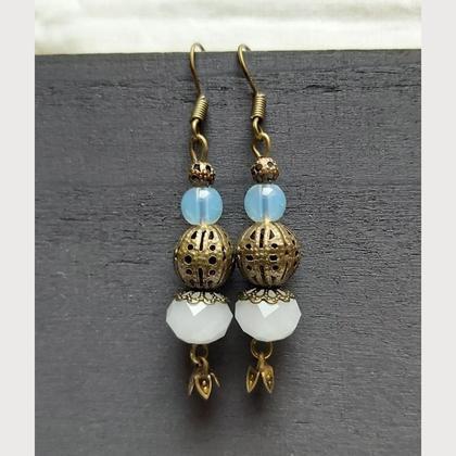 Ohrringe Vintage-Style - weiss