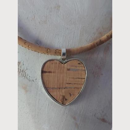 Halskette aus Kork - mit Herzanhänger - Image 2