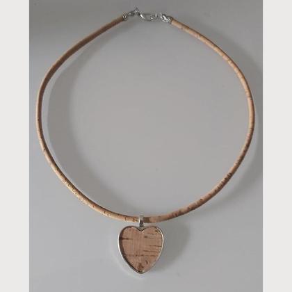 Halskette aus Kork - mit Herzanhänger - Image 3