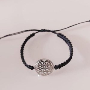 Armband – Makramee – mit Blume des Lebens