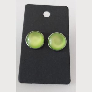 Ohrstecker, Ohrringe – grün – Edelstahl