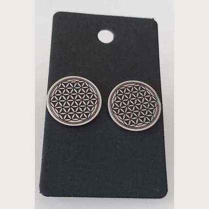 Ohrstecker, Ohrringe - Blume des Lebens - Edelstahl