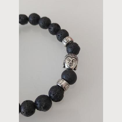 Armband Lava - schwarz - mit Buddha - Image 2