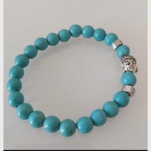 Armband Howlith – türkis – mit Buddha