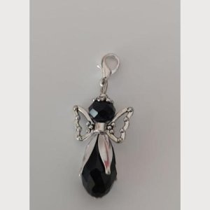 Anhänger Engel – Schutzengel – Perlenengel – schwarz