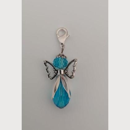 Anhänger Engel - Schutzengel - Perlenengel - hellblau