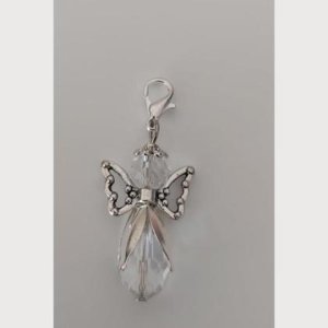 Anhänger Engel – Schutzengel – Perlenengel – transparent weiss