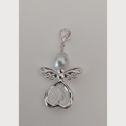 Anhänger Engel - Schutzengel - Perlenengel - weiss