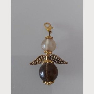 Anhänger Engel – Schutzengel – Perlenengel – gold-braun