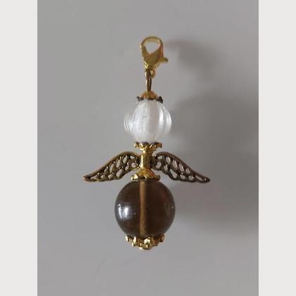 Anhänger Engel - Schutzengel - Perlenengel - gold-braun