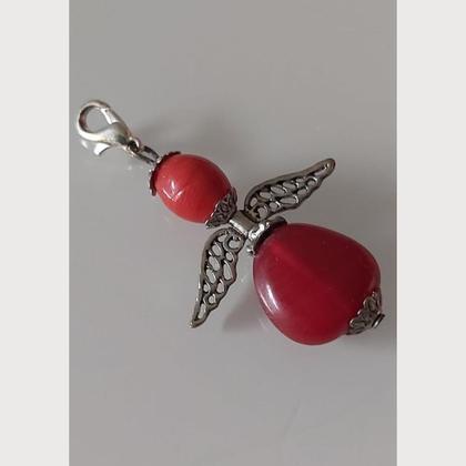 Anhänger Engel - Schutzengel - Perlenengel - silber-rot - Image 2