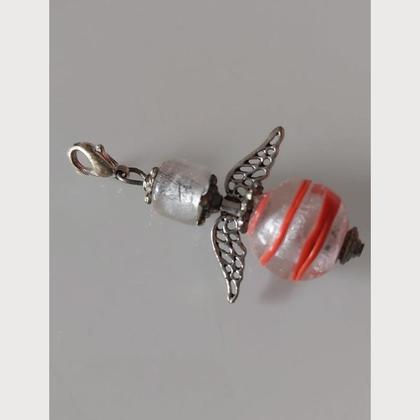 Anhänger Engel - Schutzengel - Perlenengel - silber-weiss - Image 2