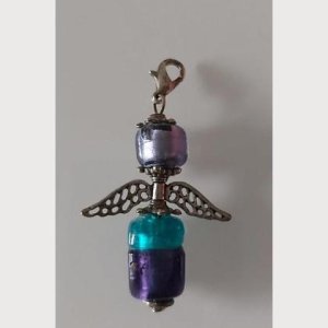 Anhänger Engel – Schutzengel – Perlenengel – silber-violett