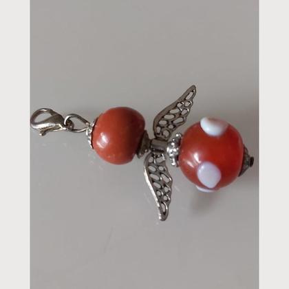 Anhänger Engel - Schutzengel - Perlenengel - silber-rot - Image 2