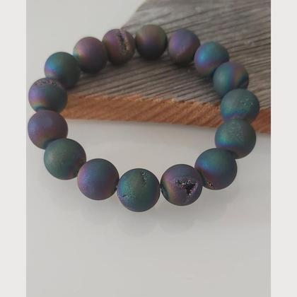 Armband - Regenbogen "Druzy" Achat - Image 2
