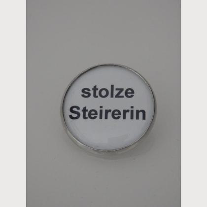 Sprüche - Brosche  "stolze Steirerin"