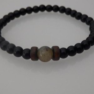 Herren Armband – Onyx-Mondstein (schwarz)