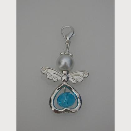 Anhänger Engel - Schutzengel - Perlenengel - hellblau
