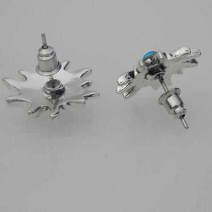 Ohrstecker - Edelweiss, hellblau - Trachtenohrringe - Image 4