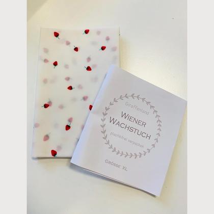 Wiener Wachstuch Gr. XL Erdbeeren klein