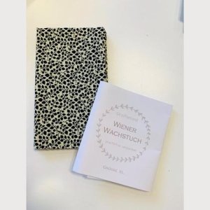 Wiener Wachstuch Gr. XL Blumenranken blau