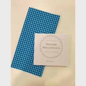 Wiener Wachstuch Gr. L Karo blau