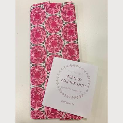 Wiener Wachstuch Gr. M Kreis Muster pink